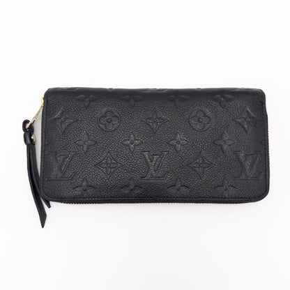 LOUIS VUITTON Monogram Empreinte Louis Vuitton Monogram Empreinte Zippy Wallet Noir M61864 Wallet