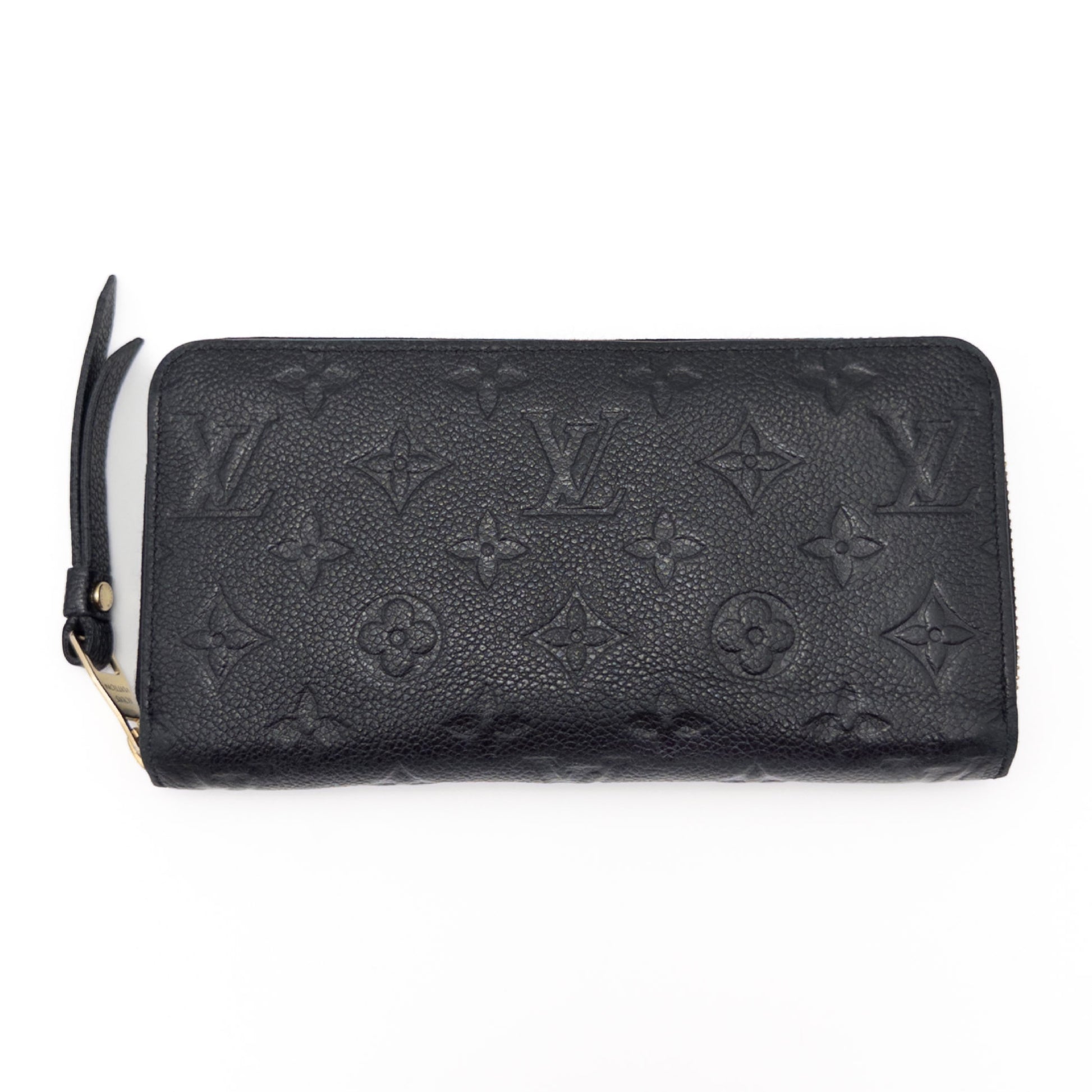 LOUIS VUITTON Monogram Empreinte Louis Vuitton Monogram Empreinte Zippy Wallet Noir M61864 Wallet
