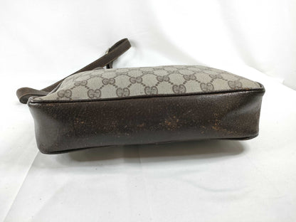 GUCCI GG Supreme Shoulder Bag in PVC, Brown