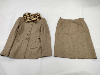 VALENTINO Leopard Print Fur Set Size 10 Other Apparel