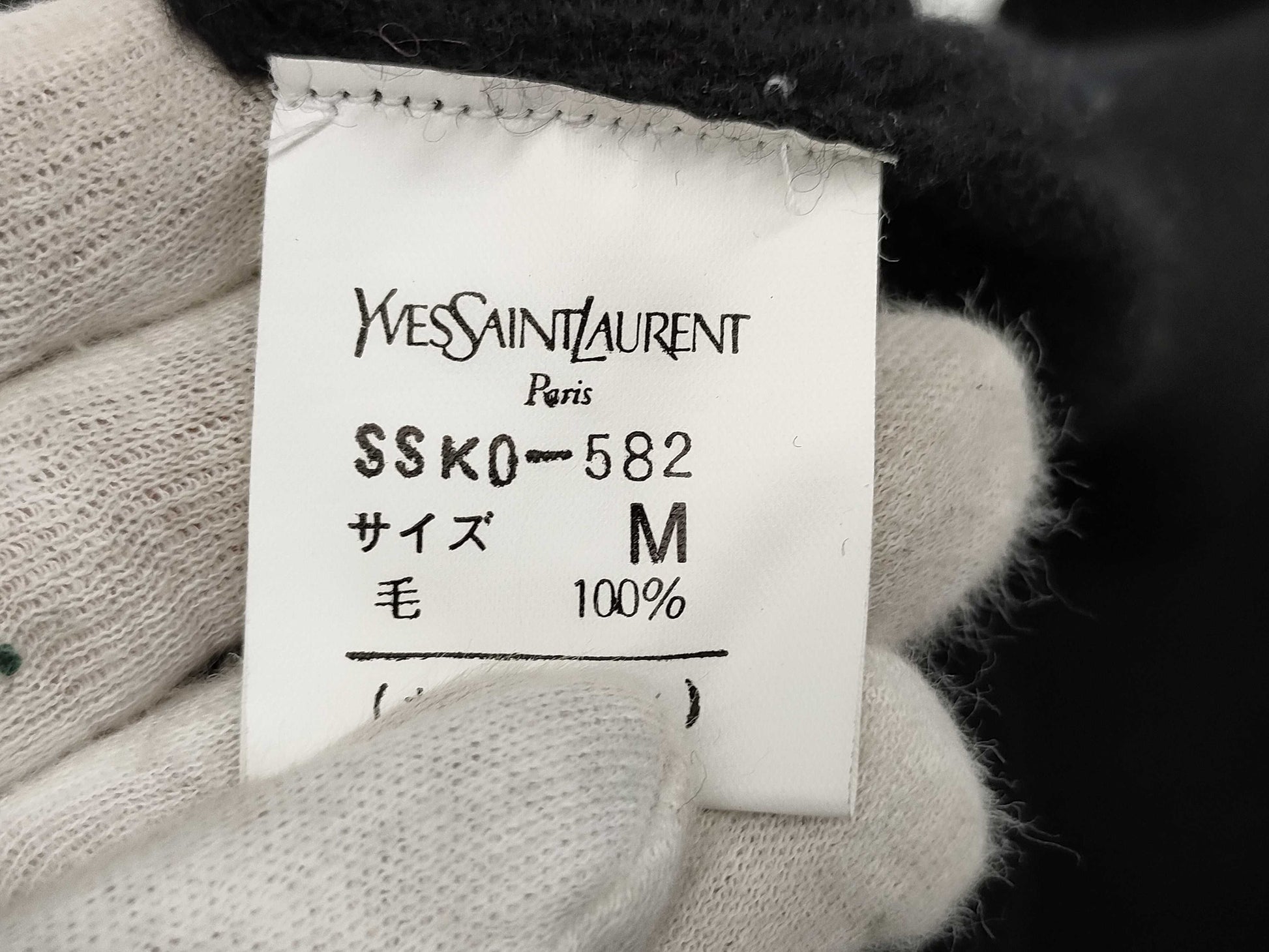 Yves Saint-Laurent Long Sleeve Knit Top, Size M