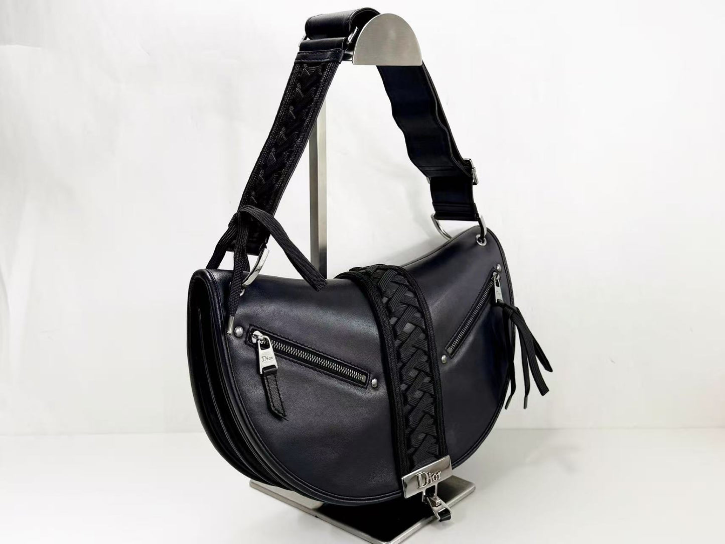 Dior Black Admit It Galliano Shoulder Bag, 06-MA-0092, W30cm , Excellent Condition, AB