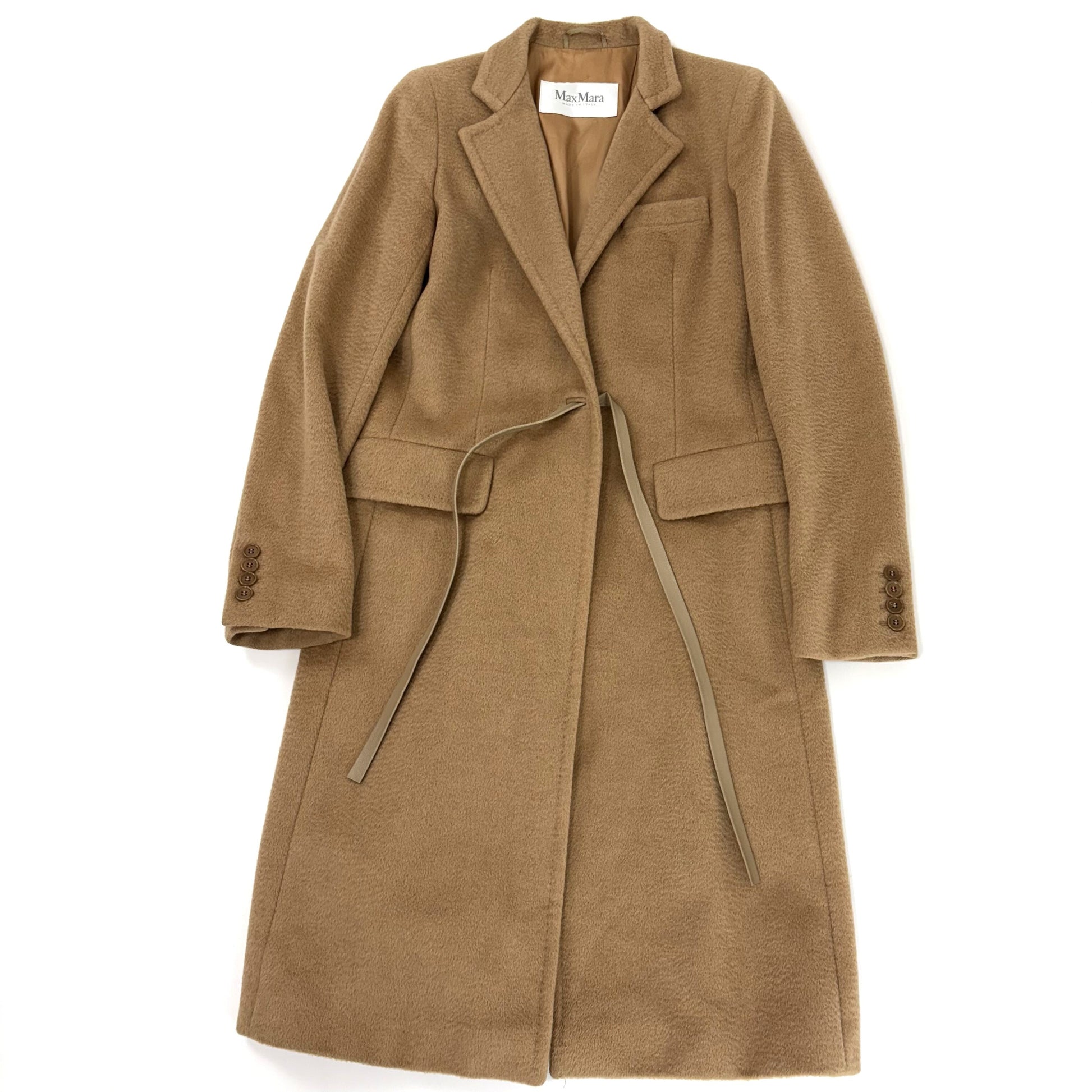 MaxMara MaxMara Camel 100% Coat Belted Coat