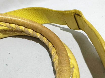 BALENCIAGA Giant Shoulder Bag, Yellow, with Mirror, Dust Bag, and Strap