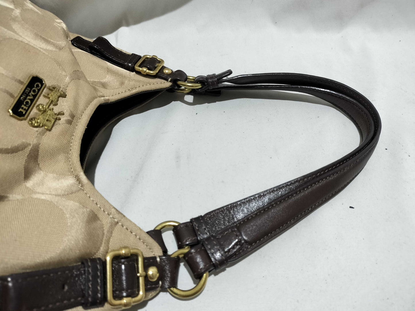 COACH Signature Coach Hobo Shoulder Bag Signature Shoulder Bag