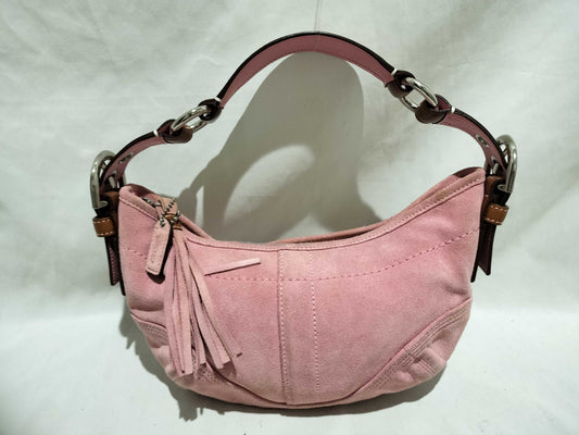 COACH Suede Shoulder Bag with Fringe Handbag
