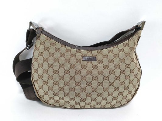 GUCCI GG Canvas Shoulder Bag 122790