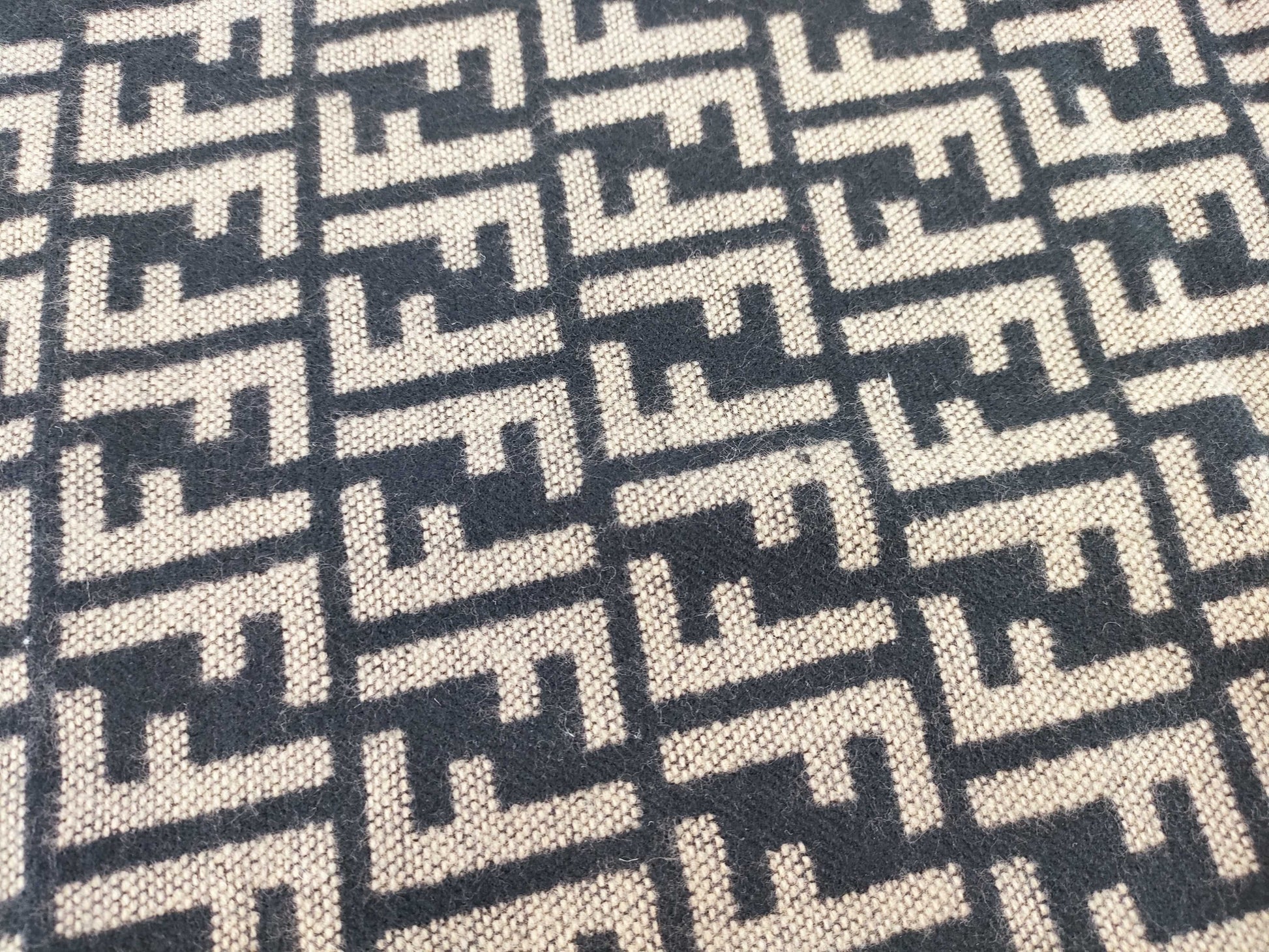 FENDI Zucca Pattern FF Logo Scarf, Wool, Beige, Black, Men's and Women's