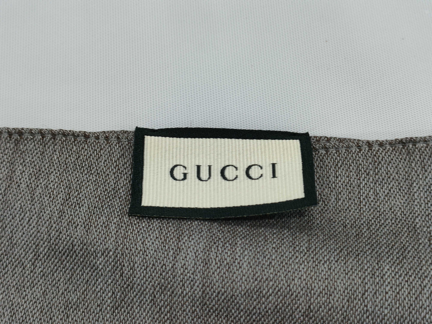 GUCCI New Tag GG Pattern Stole Gray Scarf