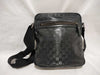 GUCCI 201448 Imprime Front Pocket Shoulder Bag Leather Black Shoulder Bag