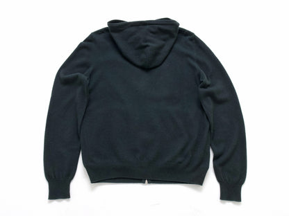 HERMES Men's Recent Suede Cashmere Zip Hoodie Dark Green M Jacket