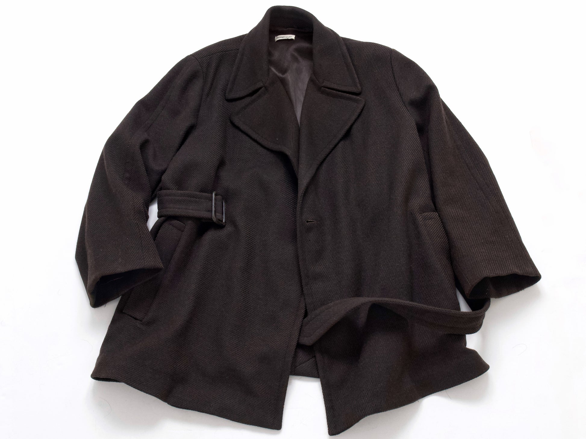 HERMES 1999 Margiela Wool Cashmere Oversized Coat #42 Uni Coat