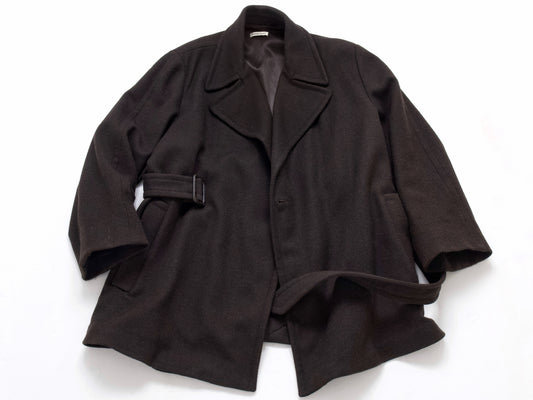 HERMES 1999 Margiela Wool Cashmere Oversized Coat #42 Uni Coat