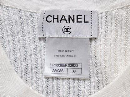 CHANEL Coco Mark CC Button Knit Dress