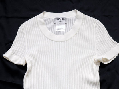 CHANEL Coco Mark CC Button Knit Dress