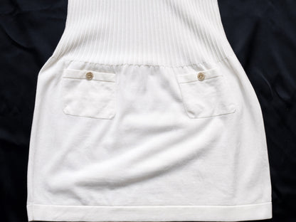 CHANEL Coco Mark CC Button Knit Dress