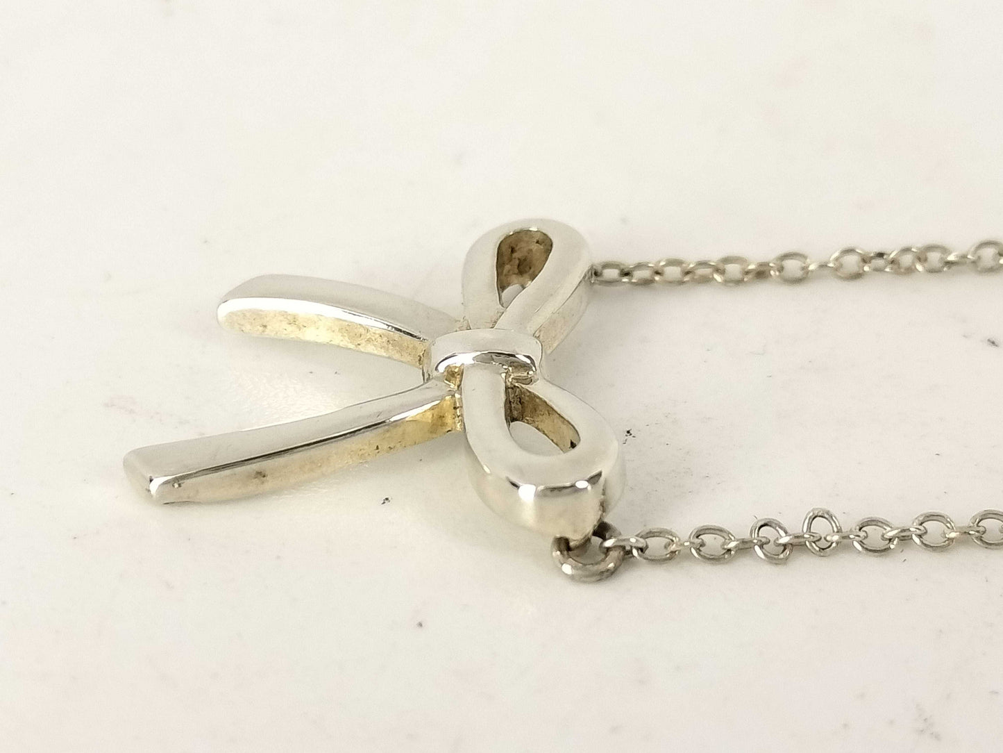 Tiffany & Co. Ribbon Necklace, SV925, 2.1g, 40cm