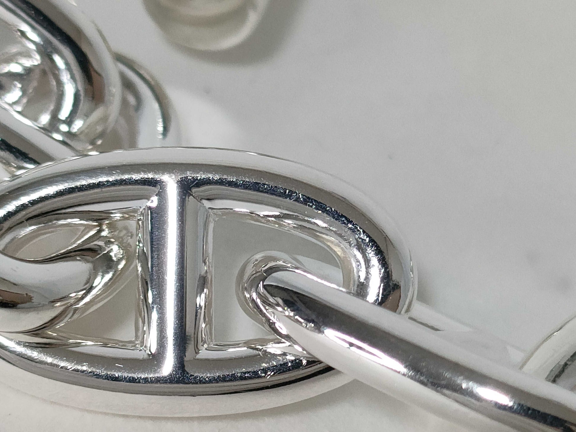 HERMES Chaine d'Ancre Necklace, GM29 Links, 23 Stamps, Ag925, 129.4g