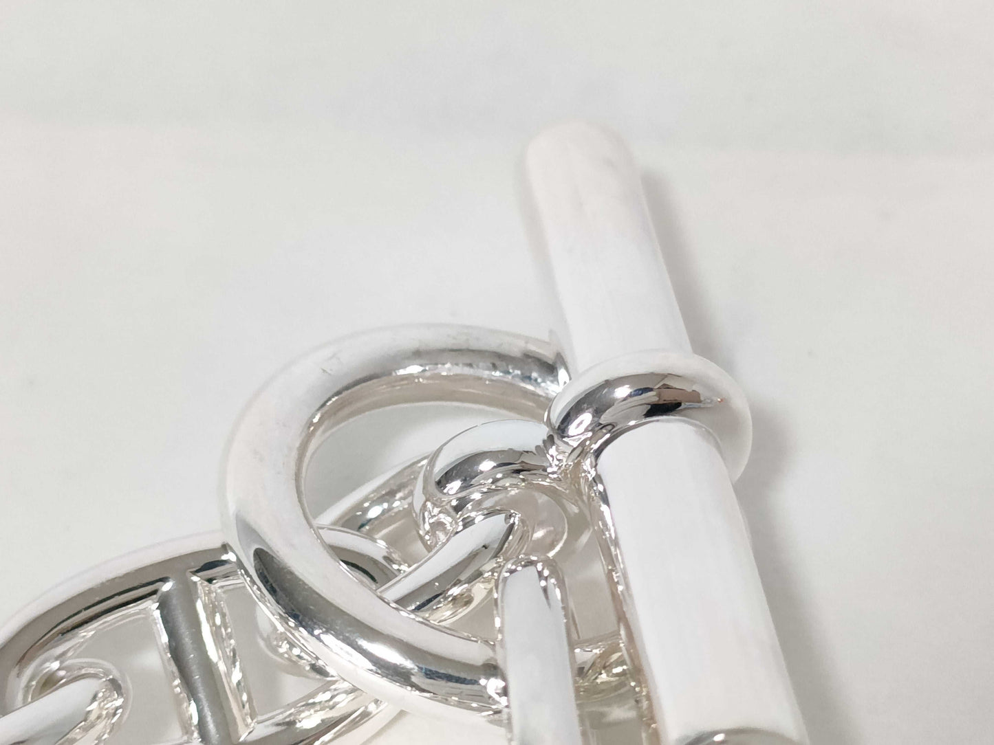 HERMES Chaine d'Ancre Necklace, GM29 Links, 23 Stamps, Ag925, 129.4g