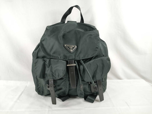 PRADA Nylon Prada Backpack Khaki
