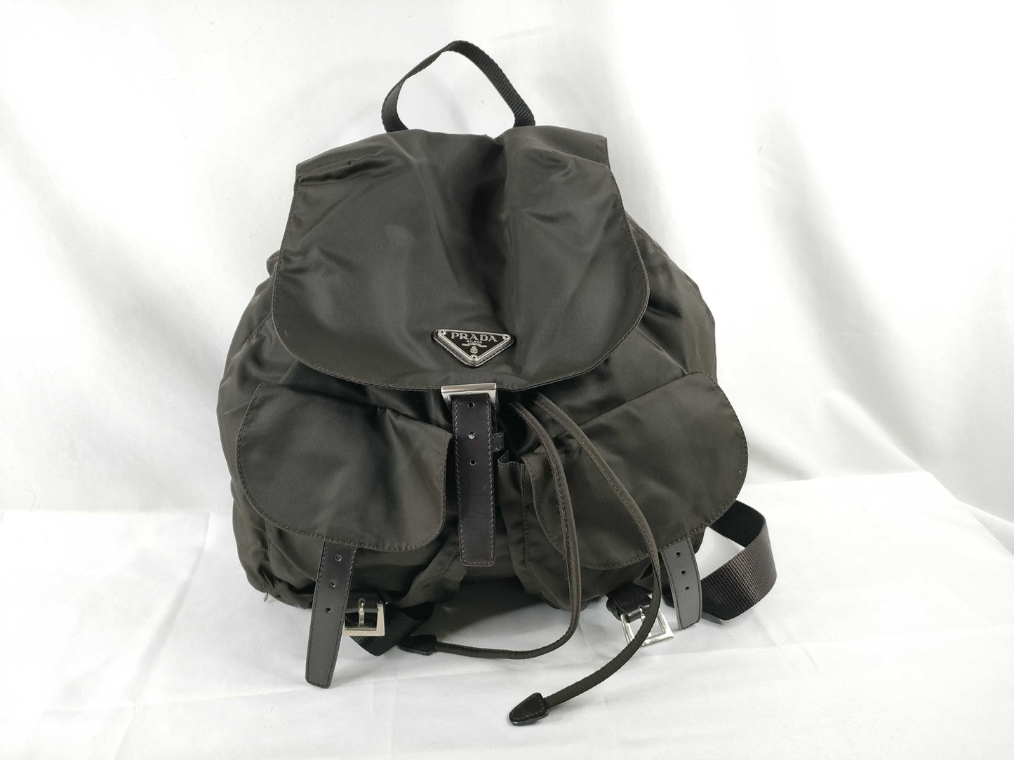 PRADA Nylon Prada Backpack Brown Backpack