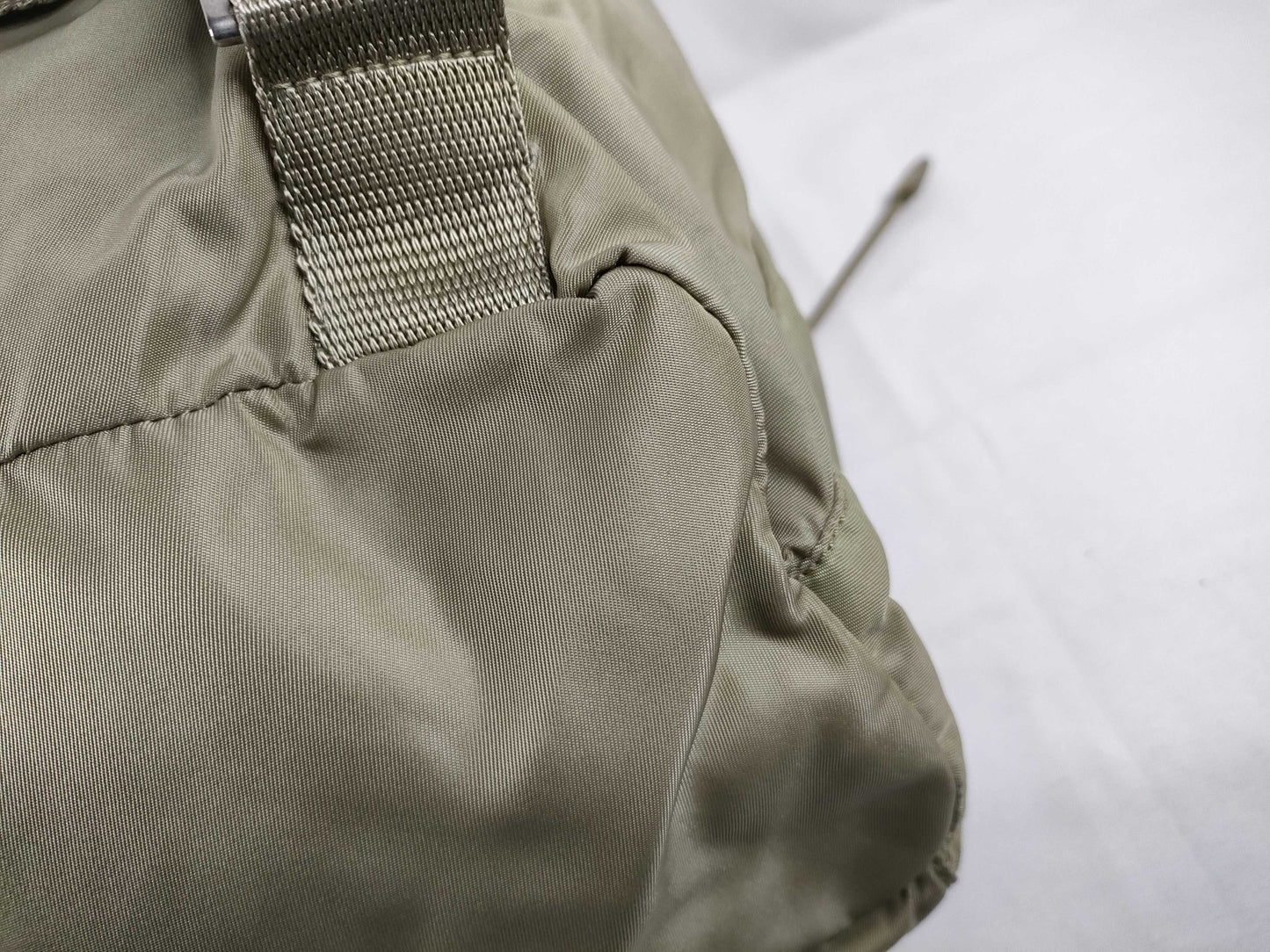 PRADA Nylon Prada Backpack Beige