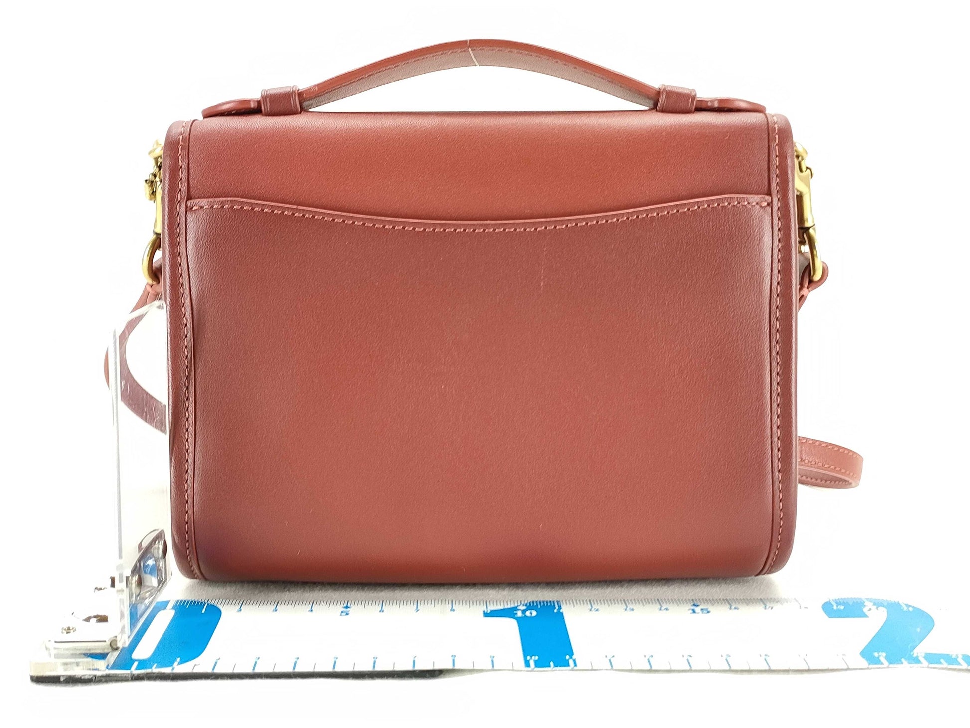 COACH C3486 2-Way Shoulder Bag, Brown Calfskin, Handbag