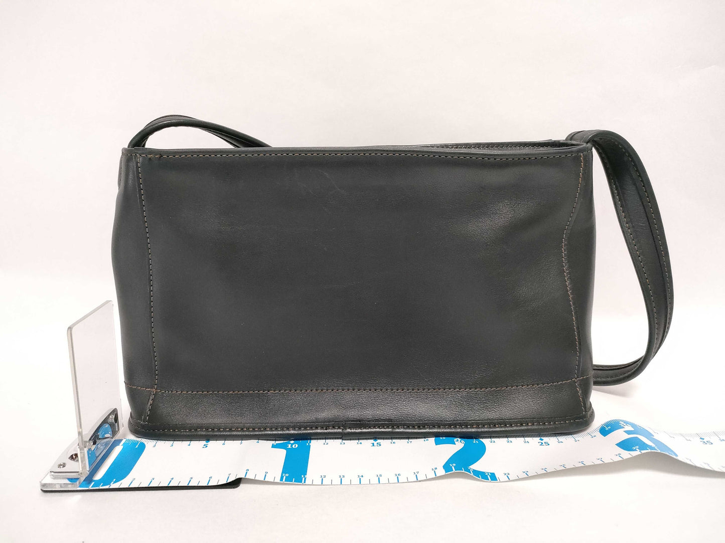 COACH 9309 Semi-Shoulder Bag in Black Calfskin