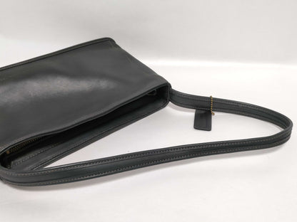 COACH 9309 Semi-Shoulder Bag in Black Calfskin
