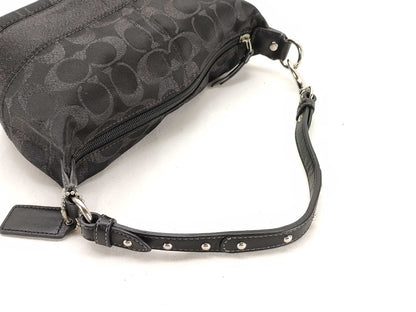 COACH Signature 42019 Signature Handbag Canvas/Leather Black Handbag