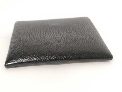 HERMES Bastia U Stamp Black Coin Case