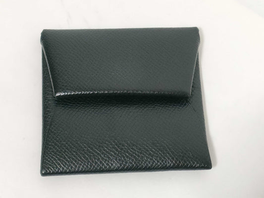 HERMES Bastia U Stamp Black Coin Case