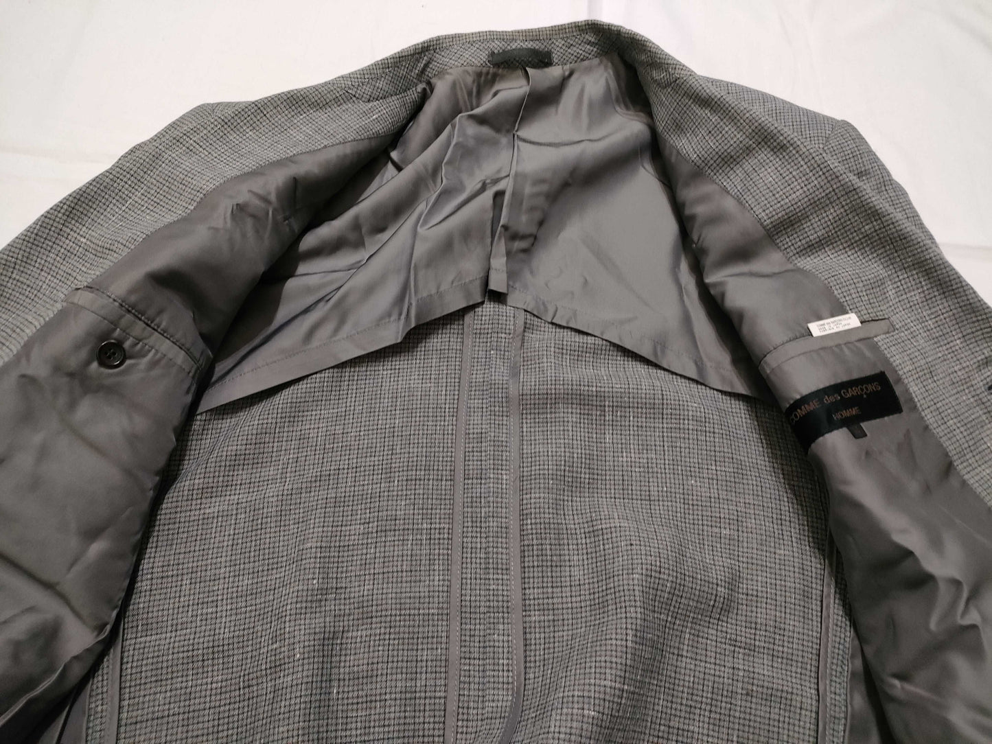 COMME des GARCONS AD1997 Tanaka Homme Jacket Comme des Garçons Homme Check Wool Linen Jacket
