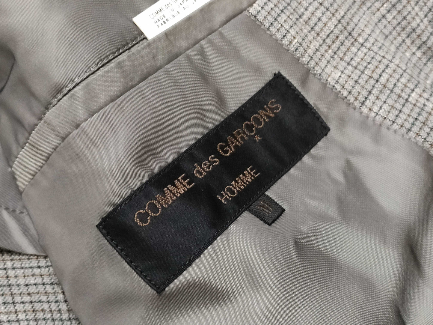 COMME des GARCONS AD1997 Tanaka Homme Jacket Comme des Garçons Homme Check Wool Linen Jacket