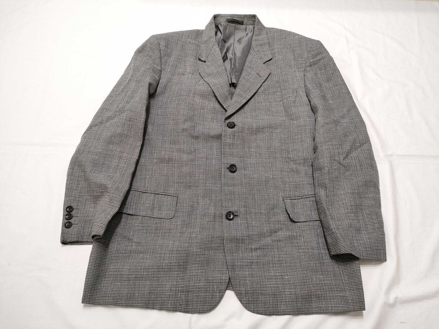 COMME des GARCONS AD1997 Tanaka Homme Jacket Comme des Garçons Homme Check Wool Linen Jacket