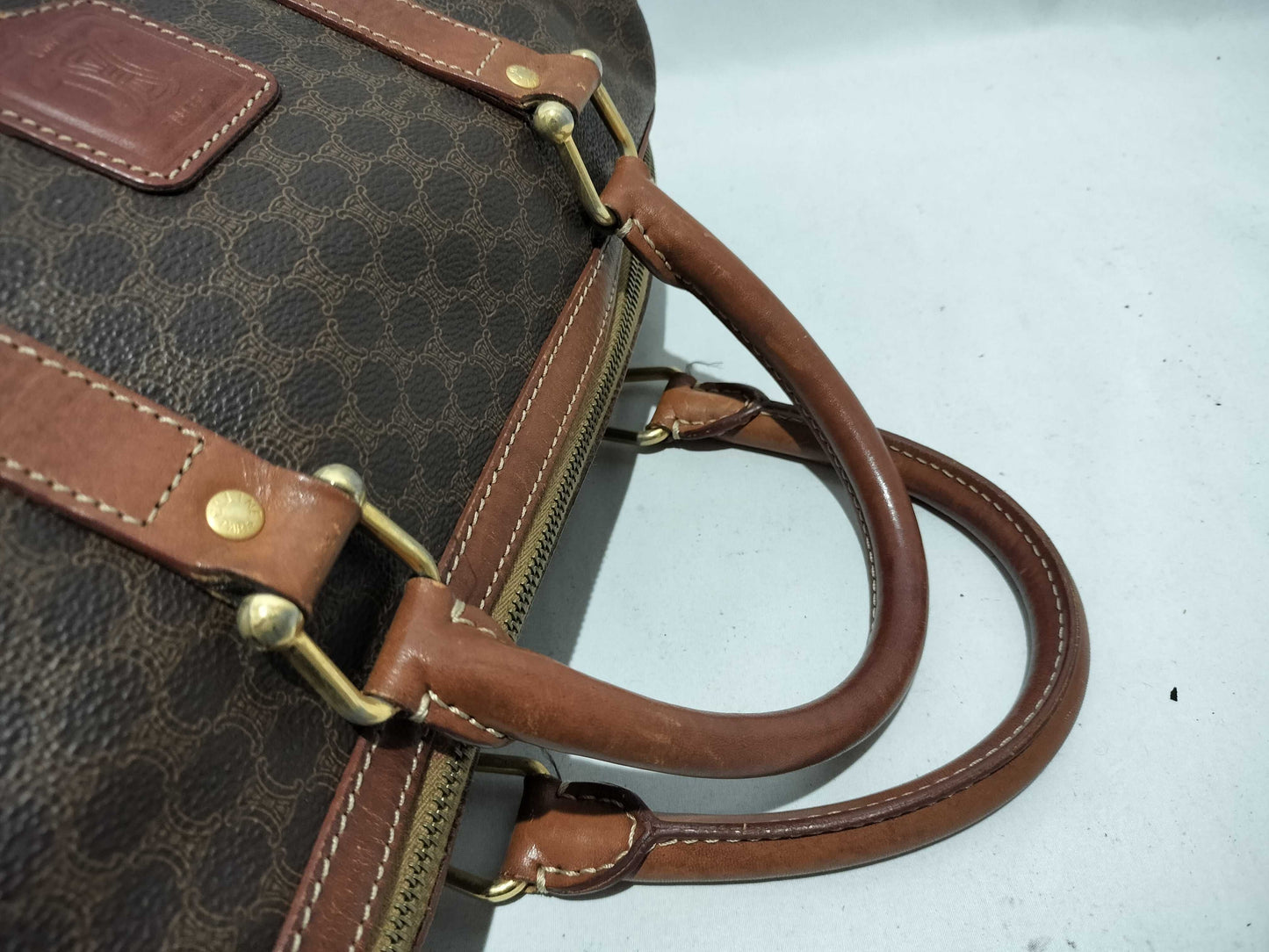 CELINE Macadam handbag, mini Boston bag, vintage handbag