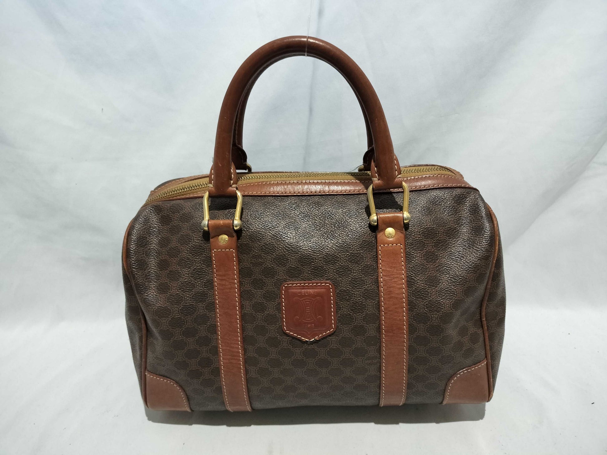 CELINE Macadam handbag, mini Boston bag, vintage handbag