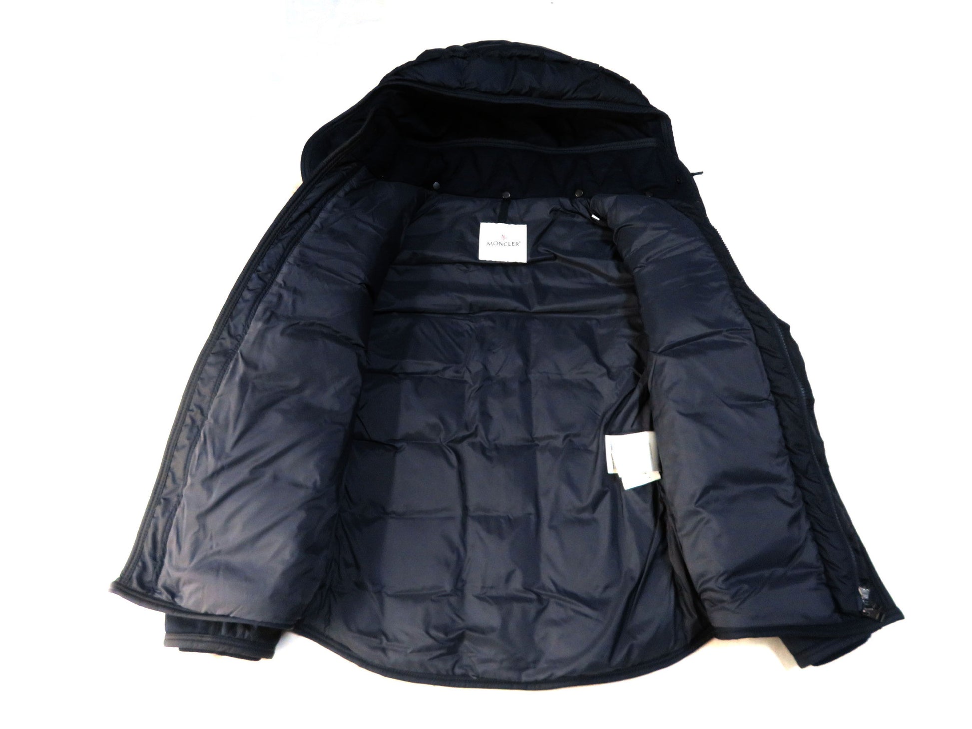 MONCLER RYAN Wool and Nylon Down Jacket, Navy