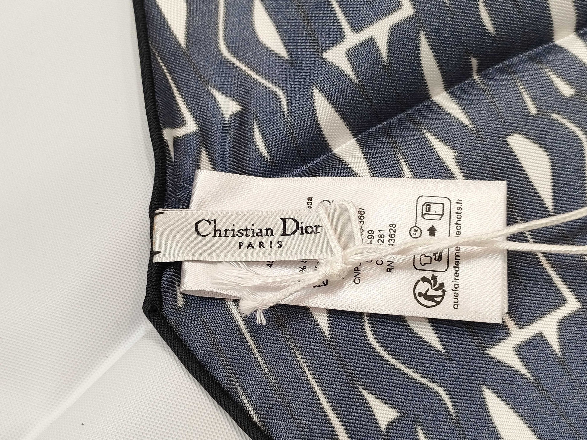 Dior Silk Scarf Blue Scarf