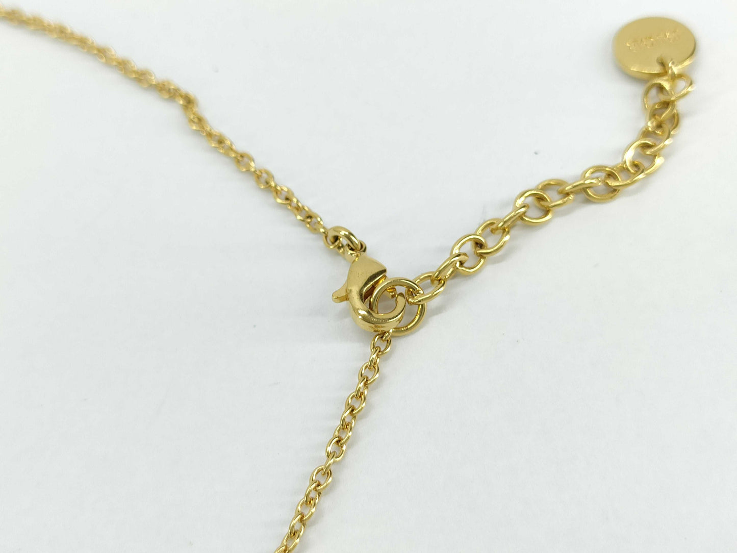 Dior CD logo necklace with faux pearls in gold and black