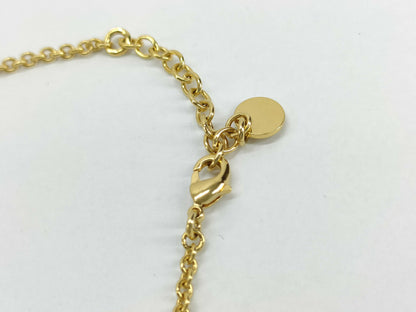 Dior CD logo necklace with faux pearls and gold accents