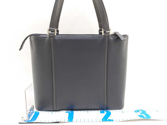 BURBERRY Leather Check Tote Bag