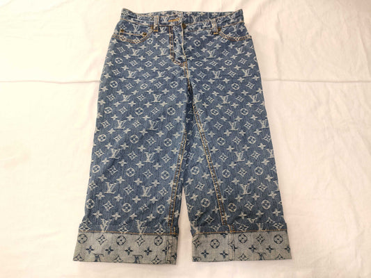 LOUIS VUITTON Louis Vuitton Denim Pants Monogram Pants