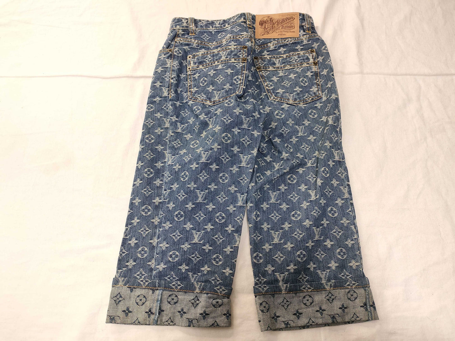 LOUIS VUITTON Louis Vuitton Denim Pants Monogram Pants