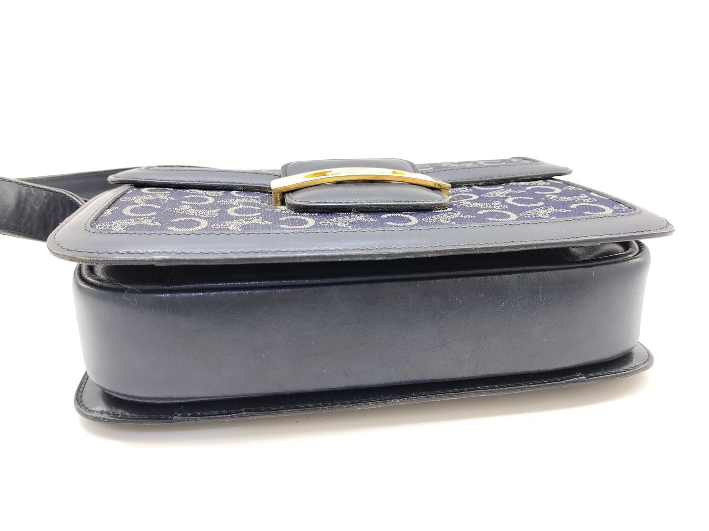 CELINE C Macadam Shoulder Bag with Carriage Hardware