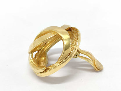 CHANEL Coco Earrings with Missing Logo Plate