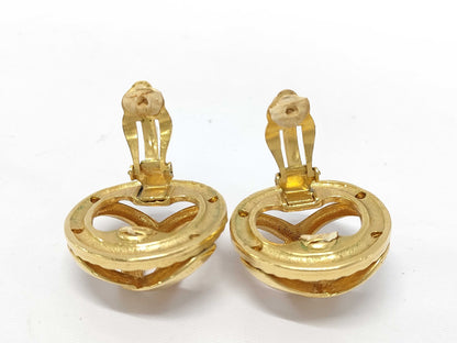 CHANEL Coco Earrings with Missing Logo Plate