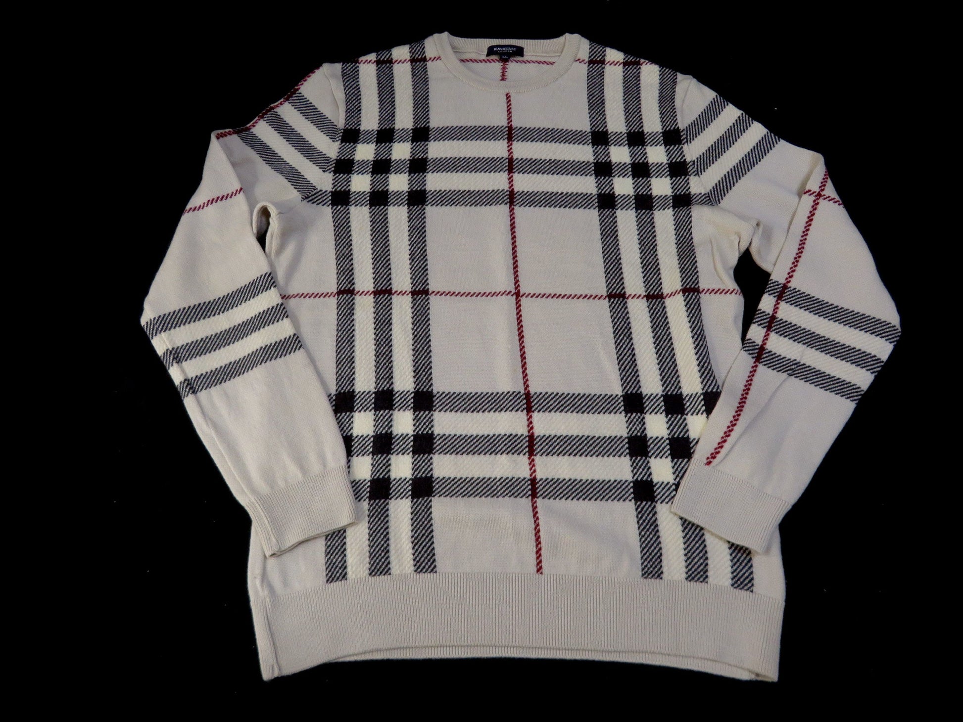 BURBERRY Check Knit Top