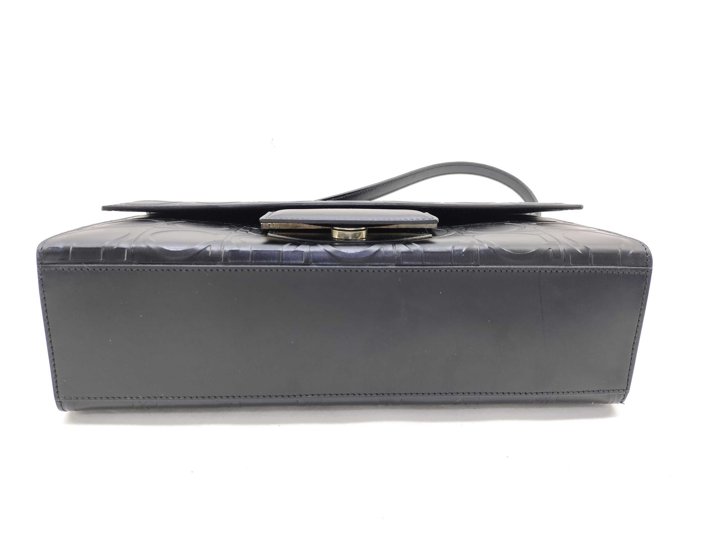 Salvatore Ferragamo Gancini Leather Handbag with Gancini Pattern