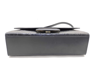 Salvatore Ferragamo Gancini Leather Handbag with Gancini Pattern